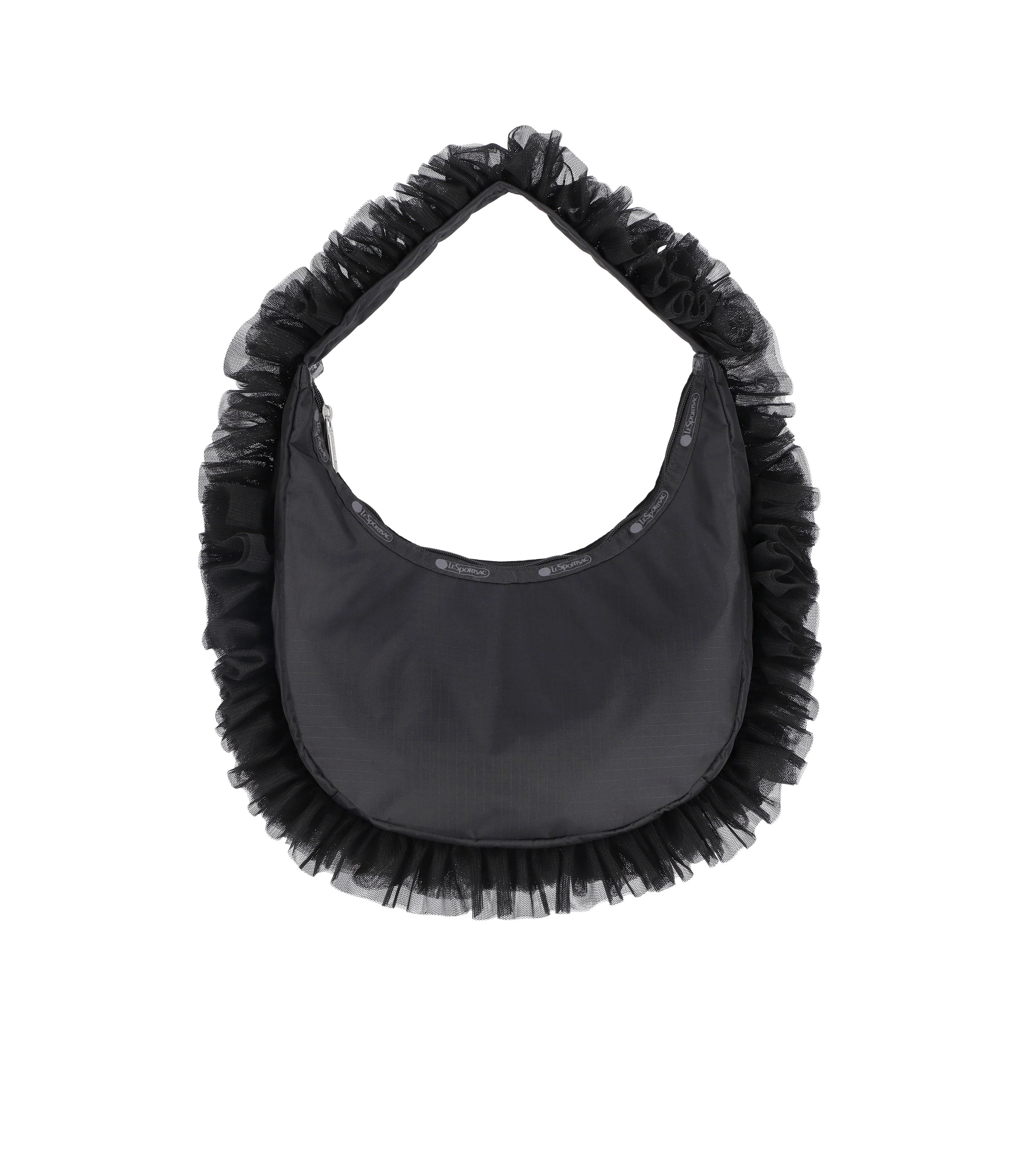 Ruffle Zip Hobo