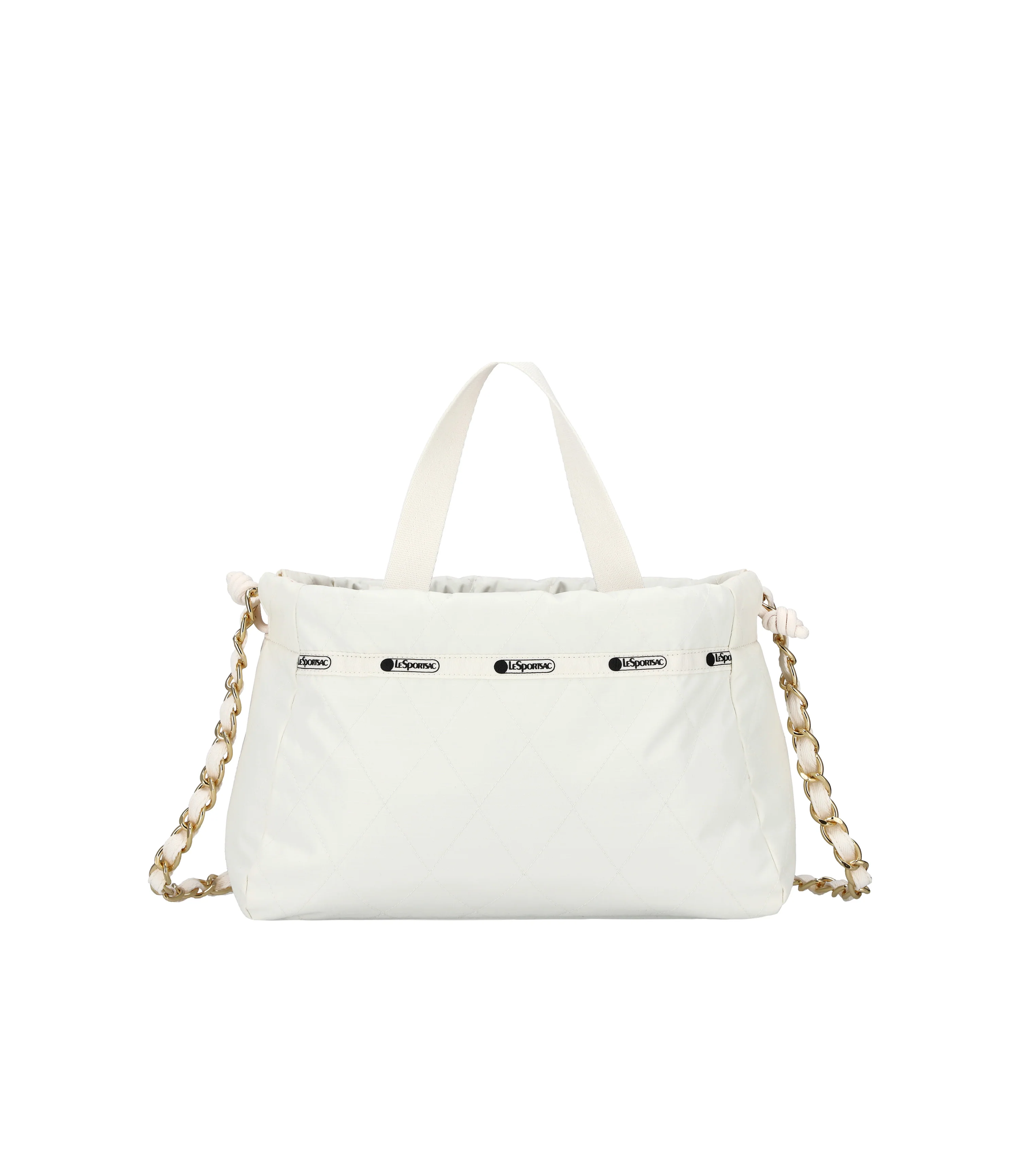 Chain East/West Drawstring Bag