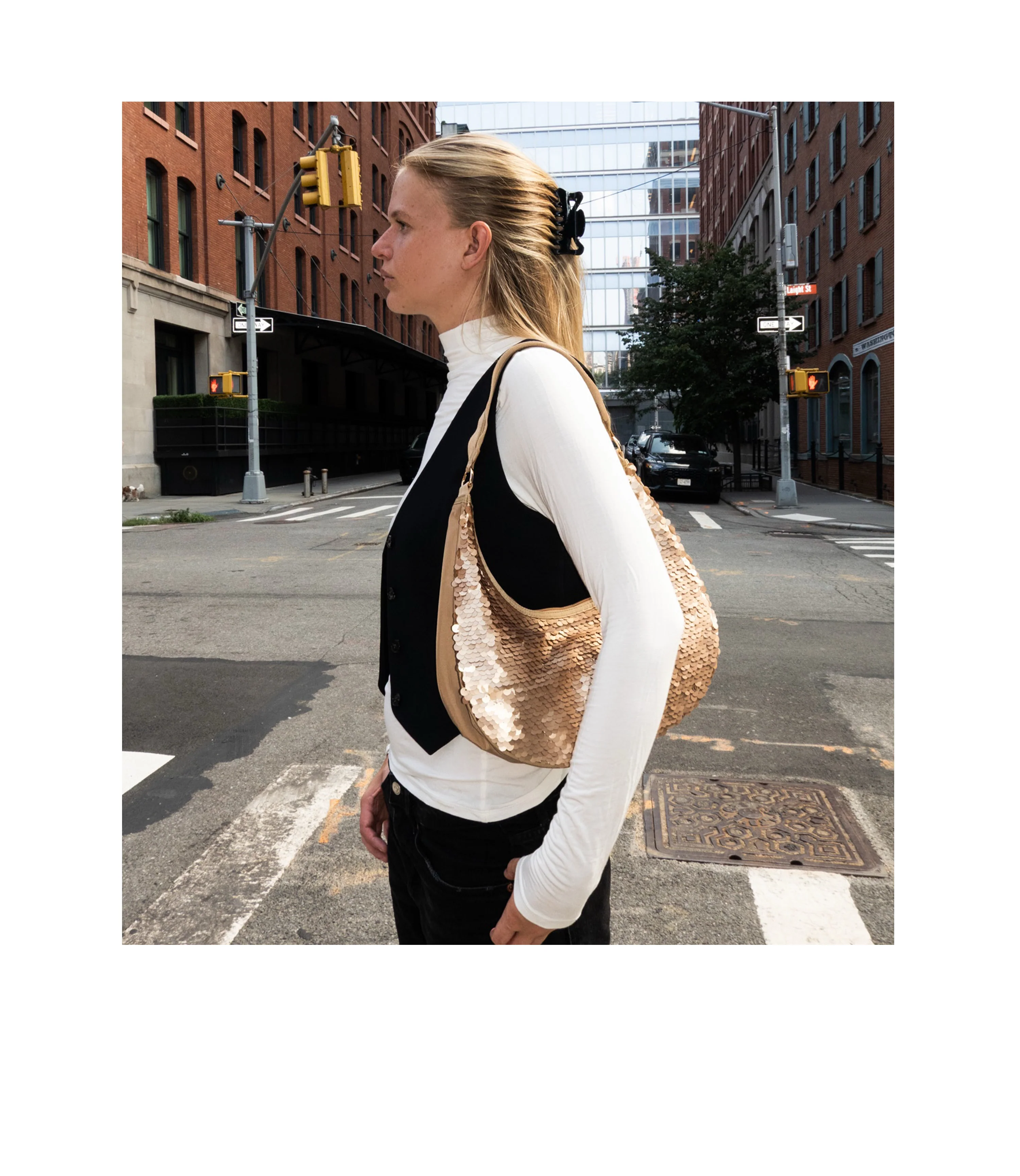 Sequin Round Shoulder Bag - Image 2
