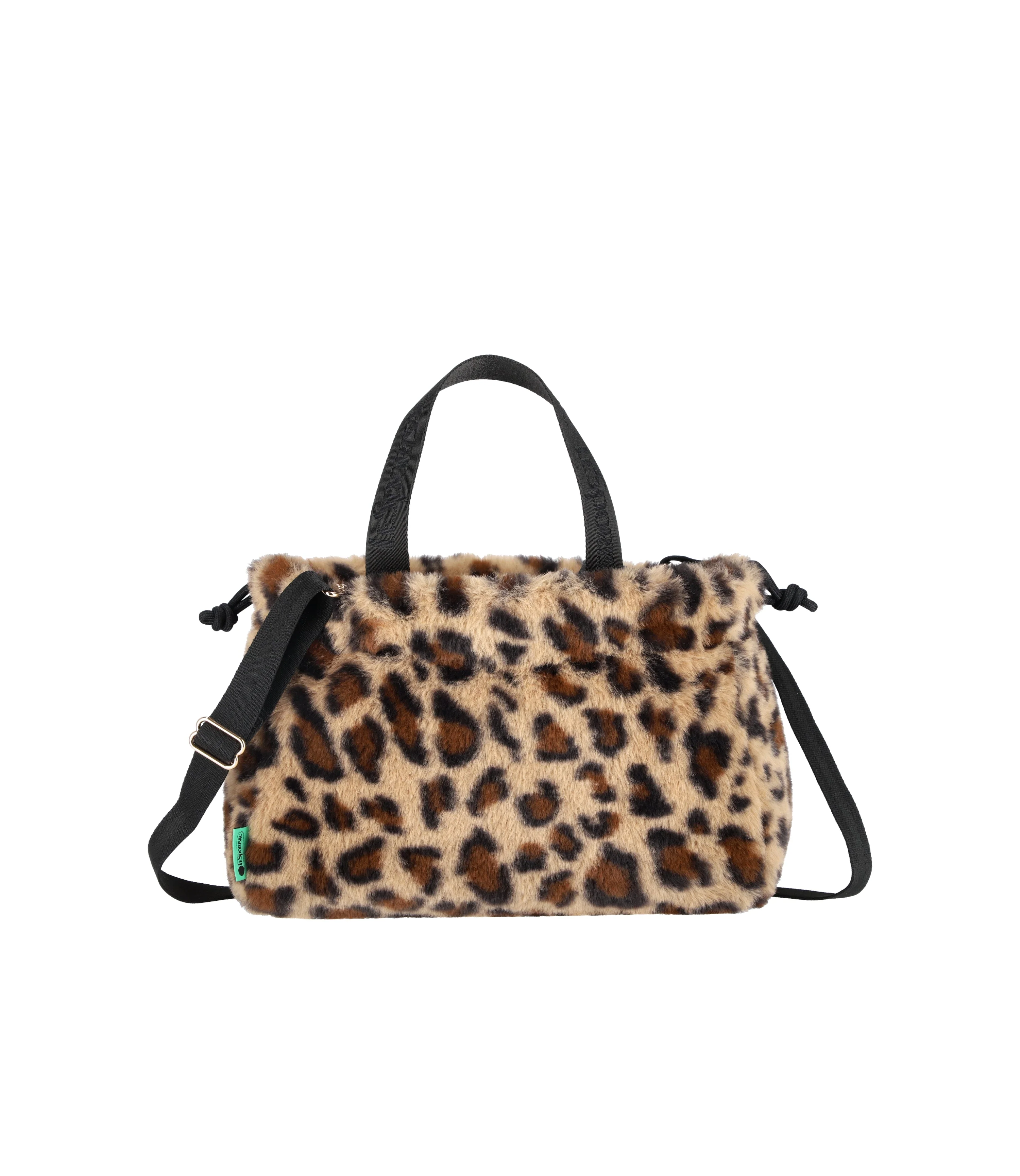Fur Drawstring Tote