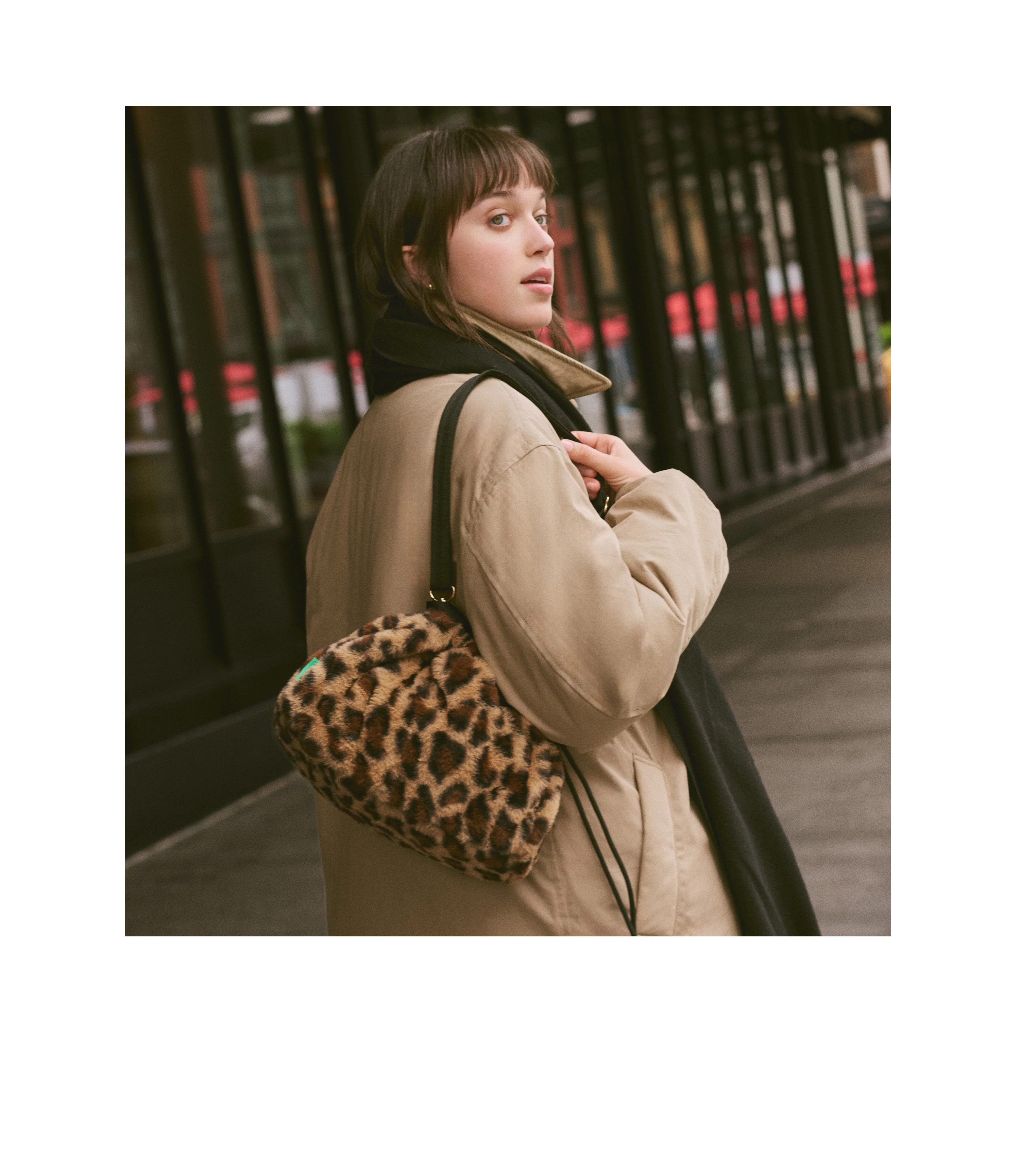Fur Drawstring Tote - Image 2